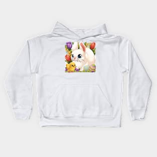 White bunny Kids Hoodie